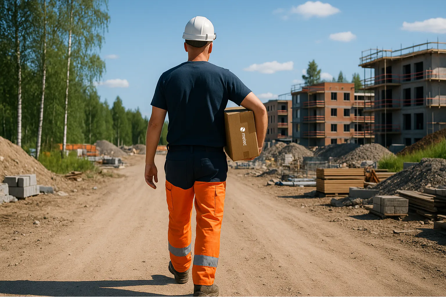 Professional contractor installing ClimaPri IoT systems in a modern building