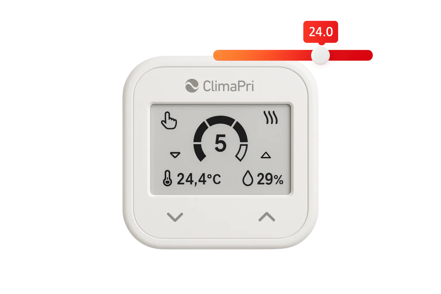 ClimaPri smart heating control systems display